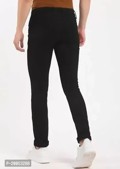 Star4well Men Black Slim Fit Jeans-thumb2