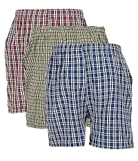 Multicoloured Cotton Blend Regular Shorts For Men Pack of 3-thumb1