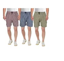Multicoloured Cotton Blend Regular Shorts For Men Pack of 3-thumb2