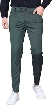 Mens  regular fit track pants pack of 2 ( dark pink+dark green)-thumb2