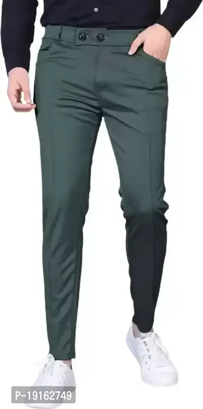 Mens  regular fit track pants pack of 2 ( dark pink+dark green)-thumb3
