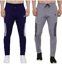 Classic Polyester Solid Track Pants for Men, Pack of 2-thumb3