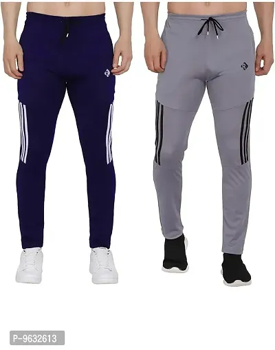 Classic Polyester Solid Track Pants for Men, Pack of 2-thumb4