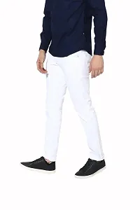 Reliable White Denim Mid-Rise Jeans For Men-thumb2