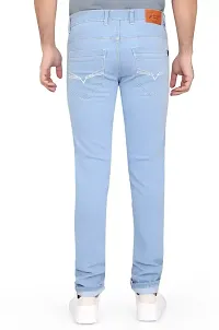 Stylish Blue Polycotton Solid Jeans For Men-thumb1