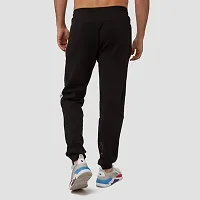 Black Polyester Regular Track Pants For Men-thumb2