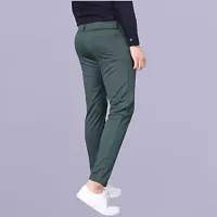 Stylish Olive Modal Solid Casual Trouser For Men-thumb2