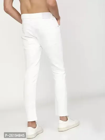 Stylish Cotton Blend Mid-Rise Jeans For Men-thumb3