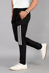 solid men black and blue color combo track pants for men | track pants for men | track pants-thumb1