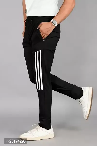 solid men black and blue color combo track pants for men | track pants for men | track pants-thumb2