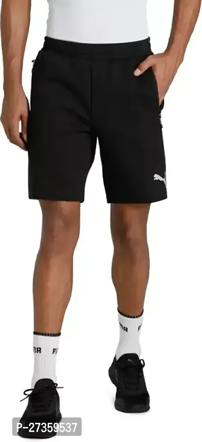 Classic Polyester Solid Shorts for Men-thumb2