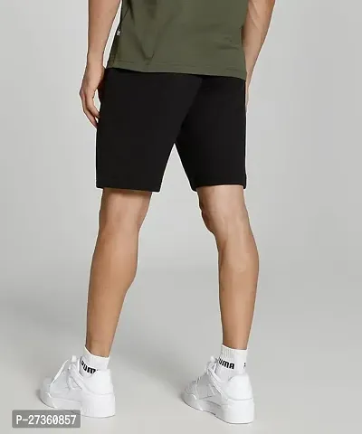 Classic Polyester Solid Shorts for Men-thumb3