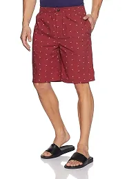 Men's Super Combed Cotton Rich Regular Fit Solid Shorts with Side Pockets-thumb2