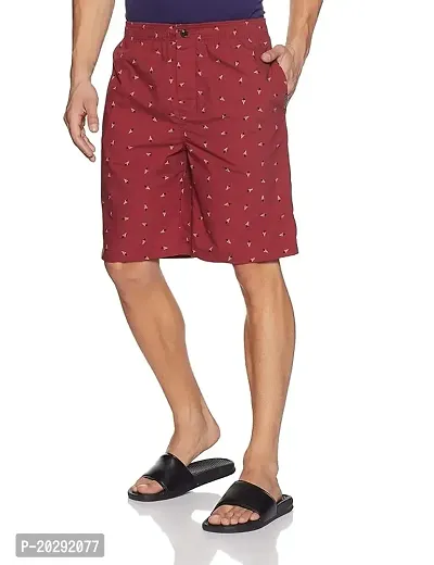 Men's Super Combed Cotton Rich Regular Fit Solid Shorts with Side Pockets-thumb3