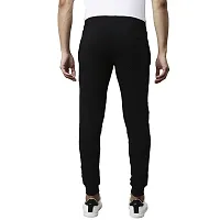 Black Polyester Blend Joggers For Men-thumb1