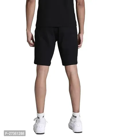 Classic Polyester Solid Shorts for Men-thumb2