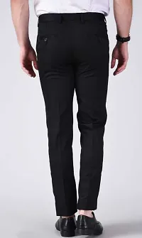 Pesado BlackLntGrey Formal Trouser For Mens Pack of 2-thumb2