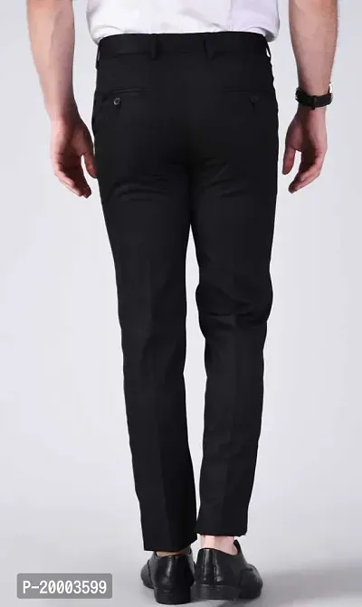 Pesado BlackLntGrey Formal Trouser For Mens Pack of 2-thumb3
