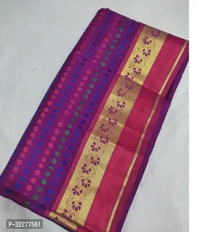 Elegant Multicoloured Art Silk Saree with Blouse piece For Women