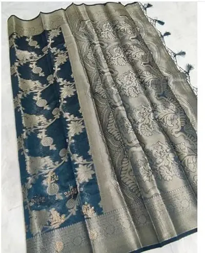 Elegant Cotton Silk Saree without Blouse piece 