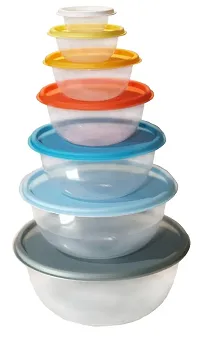 Microwave and Freezer Container Round 7pcs-thumb1