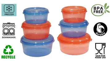 Freezer Storage Container pack of 6 | Keep Fresco Better Box Orange Blue | Storage Container-thumb1