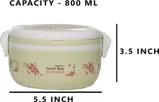 Sturdy Round Single Lunch Box Plastic Containers Lunch Box 800 ML-thumb1