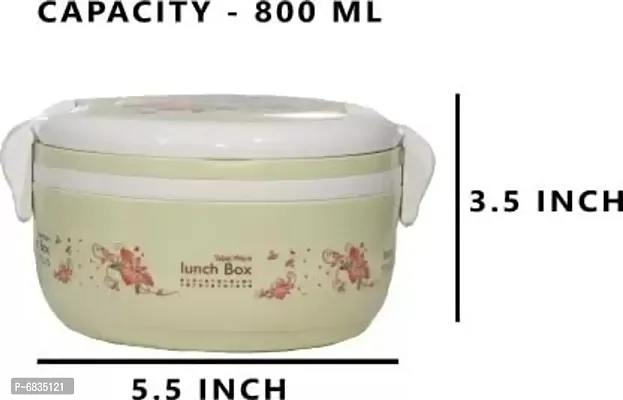 Sturdy Round Single Lunch Box Plastic Containers Lunch Box 800 ML-thumb2