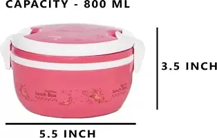 Sturdy Round Single Lunch Box Plastic Containers Lunch Box 800 ML-thumb2