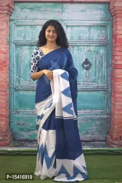 Bollywood Style Printed Cotton Mulmul Saree for Women-thumb0