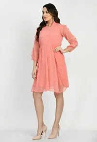 Stylish Women Georgette Above Knee Length Western Dress-thumb3