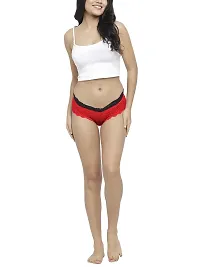 Bhakti SELECTION Red Women Underwear Thongs,No Show Ladies Thong,No Line Breathable Comfortable Panties Undies for Women-thumb1