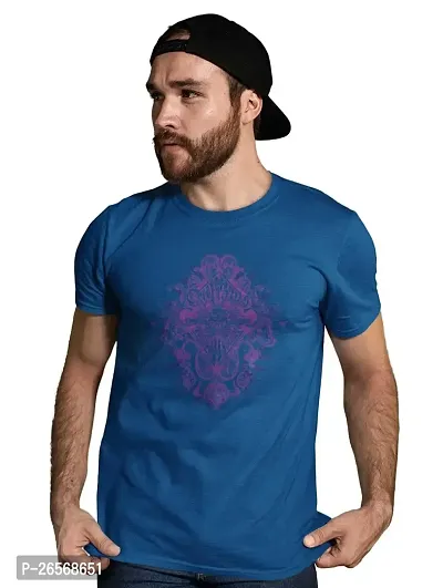 Bhakti SELECTION Outlams, Round Neck Tshirt (Blue T) - Foremost Gifting Material for Your Friends and Close Ones-thumb4