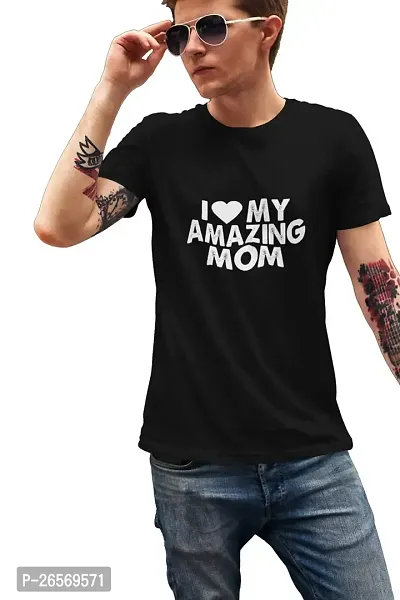 Bhakti SELECTION My Amazing mom - Men's - Printed t - Shirts - for Family Members - Best Gifts for All Occasions-thumb4