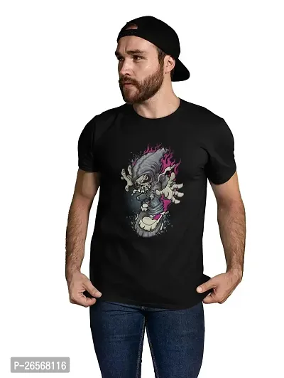 Bhakti SELECTION Skull Coming On Rapid Speed, (BG Fire Pink)- Clothes for Ghost Creatures Lovers - Black - Foremost Gifting Material for Your Friends and Close Ones-thumb4