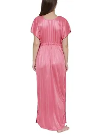 Bhakti SELECTION Pink Satin Womens Night Gown, Comfortable Nightwear for Womens-thumb1