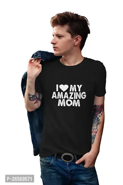 Bhakti SELECTION My Amazing mom - Men's - Printed t - Shirts - for Family Members - Best Gifts for All Occasions-thumb0