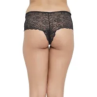 Bhakti SELECTION Black Net Mesh Thong Undie for Ladies and Womens, Soothing Experience-thumb1