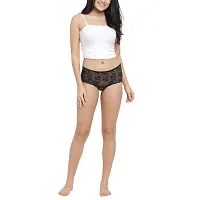 Bhakti SELECTION Black Net Mesh Thong Undie for Ladies and Womens, Soothing Experience-thumb4