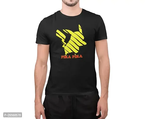 Bhakti SELECTION Pika Pika - Line Art for Male - Half Sleeves T-Shirt-thumb0
