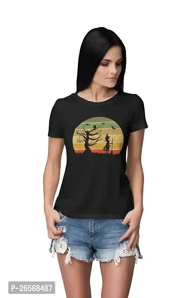 Bhakti SELECTION Witch Entry - Printed Tees for Women's -Designed for Halloween
