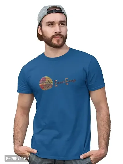 Bhakti SELECTION Ethnic Emoji with Patterns Printed T-Shirt (Blue) - Clothes for Emoji Lovers - Foremost Gifting Material for Your Friends and Close Ones-thumb0