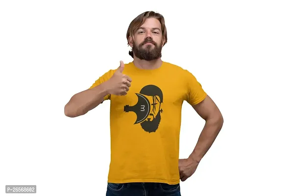 Bhakti SELECTION Dirilis face Illustration - Yellow - The Ertugrul Ghazi -Cotton t-Shirt for Men with Soft Feel and a Stylish Cut