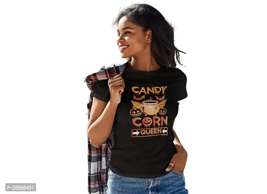 Bhakti SELECTION Candy Corn - Printed Tees for Women's -Designed for Halloween