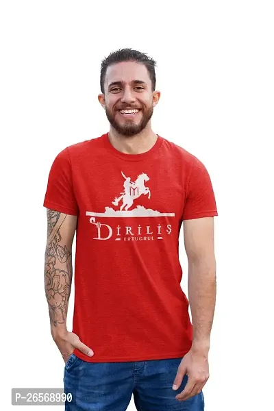 Bhakti SELECTION Dirilis Ertugrul - Red - The Ertugrul Ghazi - Cotton t-Shirt for Men with Soft Feel and a Stylish Cut