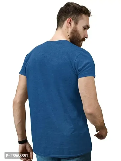 Bhakti SELECTION Outlams, Round Neck Tshirt (Blue T) - Foremost Gifting Material for Your Friends and Close Ones-thumb5