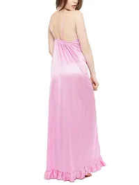 Bhakti SELECTION Pink Sleeveless Transparent Night Womens Night Gown-thumb1