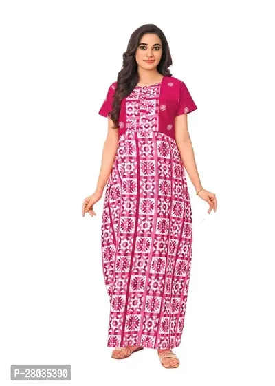 Printed  Cotton Nightgown / Nighty for women.-thumb0