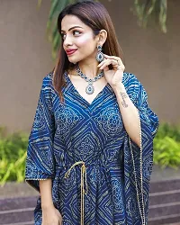 Stylish Fancy Satin Printed Kaftan Kurti For Women-thumb1