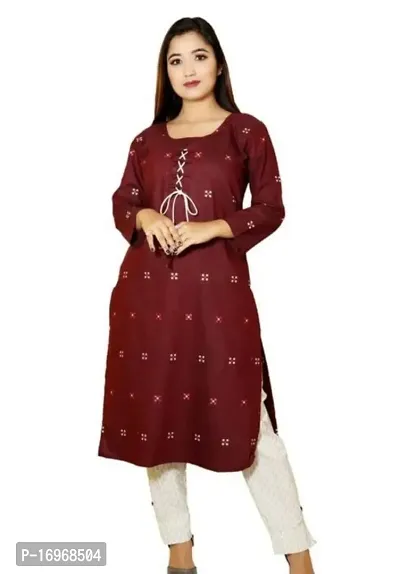 Stylish Fancy Designer Khadi Cotton Kurta With Bottom Wear Set For Women